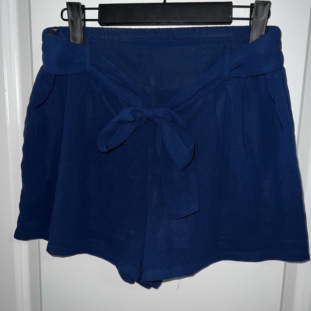 Miss Avenue Dark Blue High Waist Women's Shorts